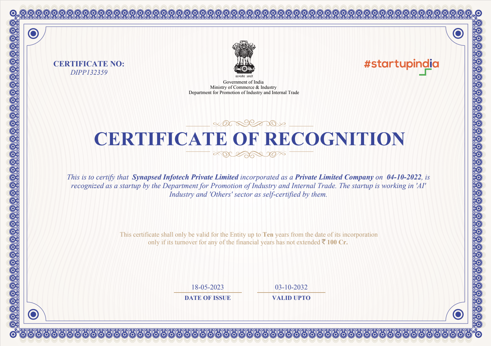 DPIIT Recognized Startup